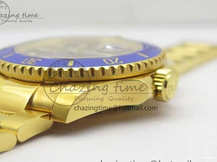on Dial YG 116618 D1F YG Wrapped Bracelet Submariner Edition A2836 LB Best Wrapped Blue 0523